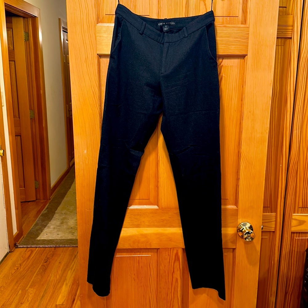 Ralph Loren Simone Virgin Collection: Classy Black Straight Leg Wool Pants
